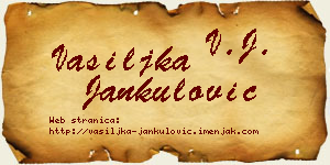 Vasiljka Jankulović vizit kartica